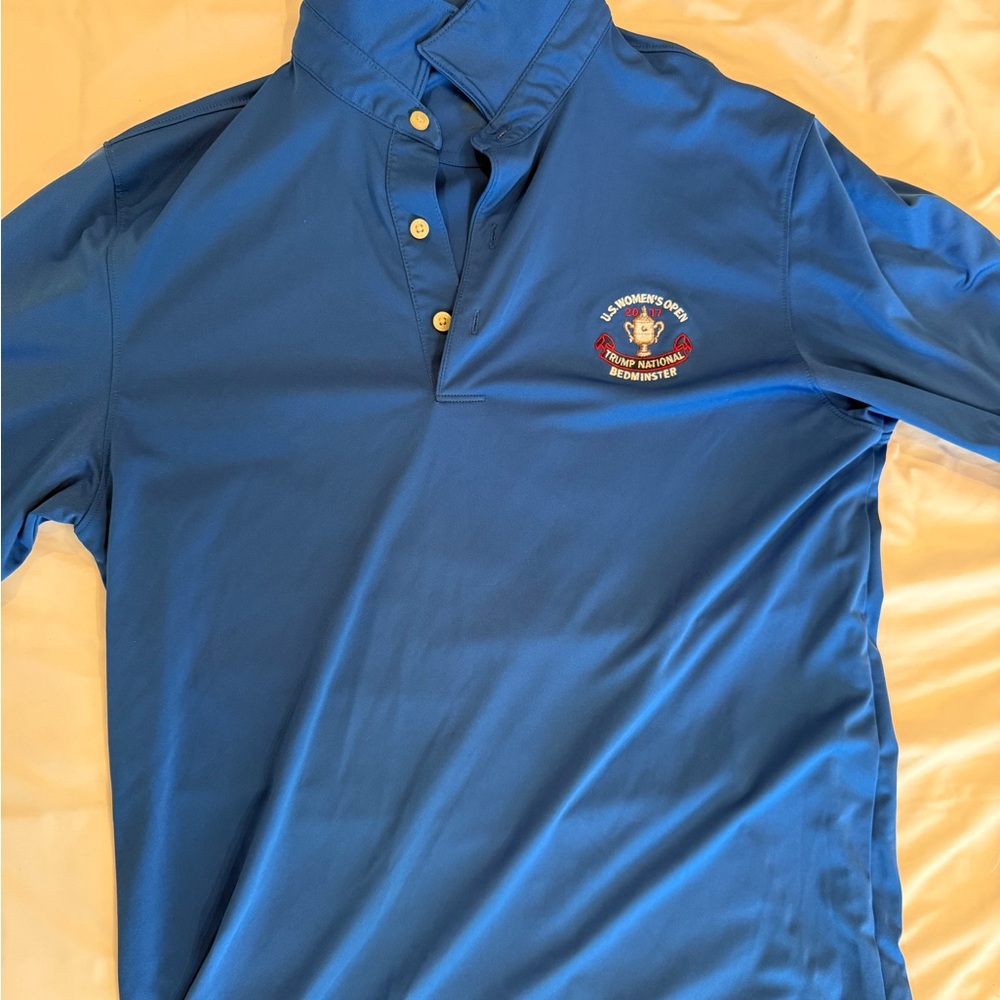 Greg Norman Collection Royal Blue Polo with Embroidered Crest